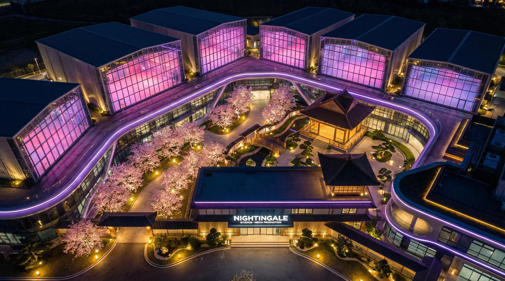 海角社区传媒基地 - 影视制作基地航拍